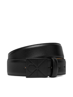 Calvin Klein Calvin Klein Moški pas Emblem Plaque Smooth 35Mm LV04D7046G Črna