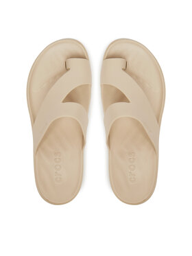 Crocs Crocs Čības uz pirksta Getaway Platform Toe Loop 210834 Bēšs