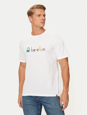 United Colors Of Benetton United Colors Of Benetton Тишърт 3I1XU109Q Бял Relaxed Fit
