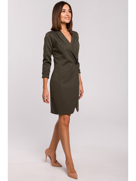 Stylove Stylove Koktejlové šaty S217 Khaki Regular Fit