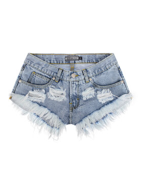 MissDenim MissDenim Szorty jeansowe Low Waist Niebieski Regular Fit