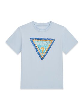 Guess Guess Tricou L6GI00 K8HM4 Albastru celest Regular Fit