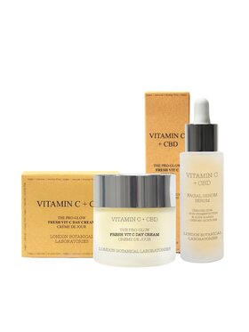 London Botanical Laboratories London Botanical Laboratories Witamina C + CBD 50ml + Krem pod 20ml + CBD Moisture Surge Serum 30ml Krem na dzień