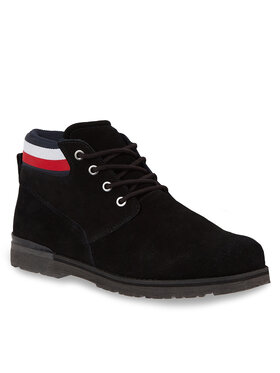 Tommy Hilfiger Tommy Hilfiger Trapper stila apavi Core Hilfiger Suede Boot FM0FM04800 Melns