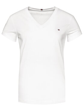Tommy Hilfiger Tommy Hilfiger Тишърт Heritage V-Neck Tee WW0WW24969 Бял Regular Fit