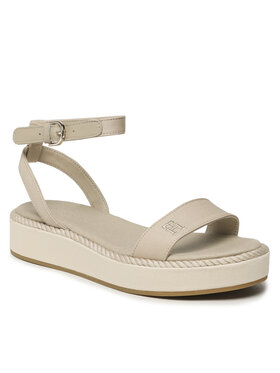 Tommy Hilfiger Tommy Hilfiger Sandały Rope Flatform FW0FW07019 Beżowy