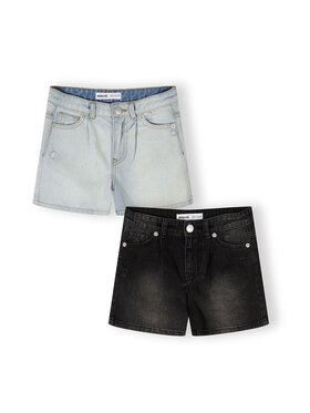 minoti minoti Szorty jeansowe 30SHORT153 Czarny Regular Fit