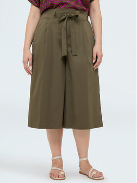 Fiorella Rubino Fiorella Rubino Pantaloni di tessuto P717L002527N035 Verde A-Line Fit