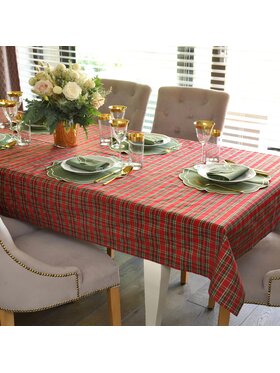 Roseberry Home Roseberry Home Obrus Red Tartan Czerwony