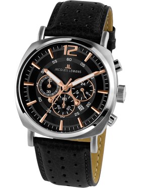 Jacques Lemans Jacques Lemans Zegarek JL-1-1645J Czarny