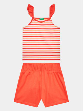 United Colors Of Benetton United Colors Of Benetton Σετ τοπ και σορτς 3NVVGK009 Έγχρωμο Regular Fit