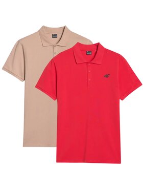 4F 4F Súprava 2 polo tričiek 2P-SS-4FWSS25TPTSM407-90S Farebná Regular Fit