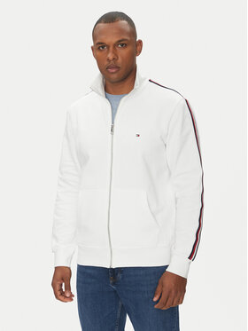 Tommy Hilfiger Tommy Hilfiger Mikina Global Stripe MW0MW38686 Bílá Regular Fit