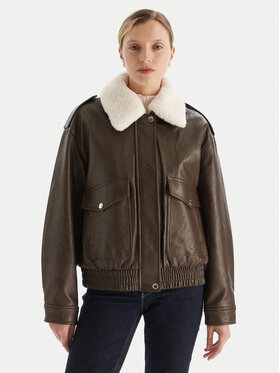MICHAEL Michael Kors MICHAEL Michael Kors Bunda z imitácie kože 77A1487M52 Hnedá Relaxed Fit