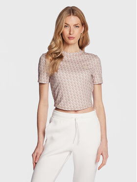 Guess Guess T-Shirt V3GP18 MC03W Hnědá Regular Fit