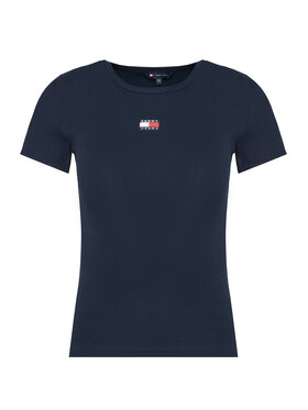 Tommy Jeans Tommy Jeans Longsleeve Badge DW0DW17881 Σκούρο μπλε Slim Fit