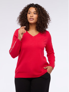 Fiorella Rubino Fiorella Rubino Sweter M094L008367N016 Czerwony Regular Fit