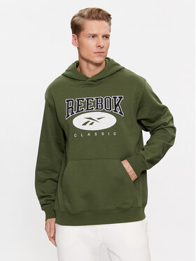 Reebok Reebok Majica dugih rukava Archive Essentials II0689 Zelena Regular Fit