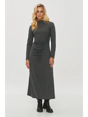 Makadamia Makadamia Sukienka codzienna M847 Szary Shaped Fit