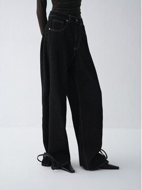 La Mania La Mania Jeansy HORIZON Czarny Loose Fit