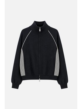 PINKO PINKO Bluza Carcovia Zippato Czarny Regular Fit