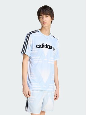 adidas adidas Koszulka techniczna LOOSE SPONSORED JERSEY Biały Regular Fit