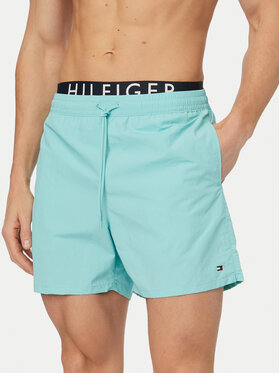 Tommy Hilfiger Tommy Hilfiger Szorty kąpielowe UM0UM03749 Turkusowy Regular Fit