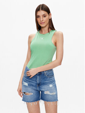 Calvin Klein Jeans Calvin Klein Jeans Top J20J220765 Zelená Regular Fit