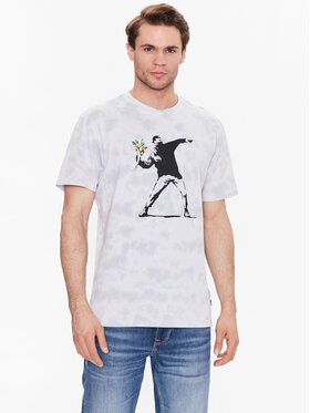 Guess Guess T-Shirt Flower M3GI68 K9RM3 Niebieski Regular Fit