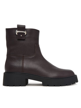 Calvin Klein Calvin Klein Čizme Chunky Ankle Boot Lth Hdw HW0HW03202 Tamno smeđa