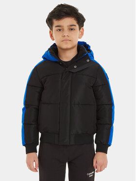 Calvin Klein Jeans Calvin Klein Jeans Пухено яке Color Block IB0IB01722 Черен Regular Fit