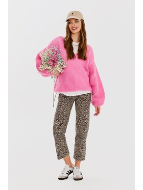 NAOKO NAOKO Svetr Bubblegum Růžová Oversize