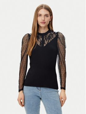 Morgan Morgan Bluză 251-TSAGE Negru Regular Fit