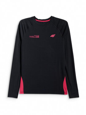 4F 4F Bluza techniczna TREKKING Czarny Regular Fit