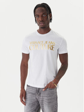 Versace Jeans Couture Versace Jeans Couture T-shirt 79GAHT05 CJ00T Bijela Regular Fit