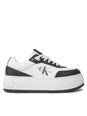 Calvin Klein Jeans Calvin Klein Jeans Сникърси Bold Flatf Low Lace Mix Ml Fad YW0YW01316 Черен