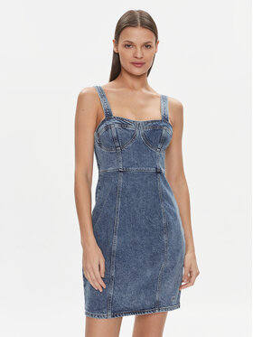 Tommy Jeans Tommy Jeans Rochie de blugi DW0DW17054 Albastru Slim Fit