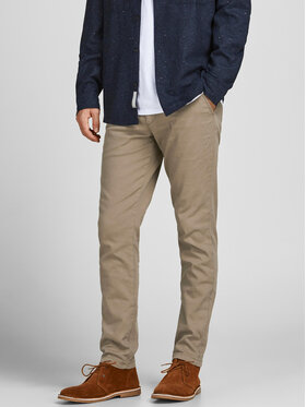Jack&Jones Jack&Jones Auduma bikses Marco Dave 12174307 Bēšs Slim Fit