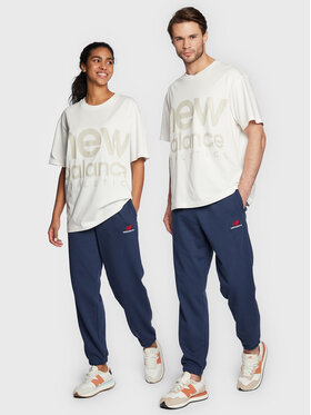 New Balance T-shirt Unisex Athletics UT23505 Écru Oversize