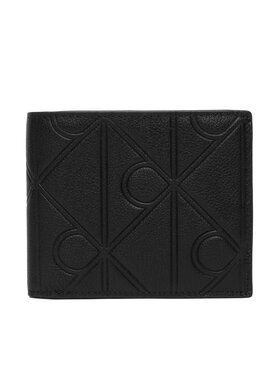 Calvin Klein Calvin Klein Peněženka Xl Emblem Aop Emboss Ew Billfold LV04D1177G Černá