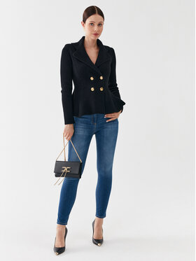 Elisabetta Franchi Jeans Hlače PJ-20S-36E2-V320 Mornarsko Modra Skinny Fit