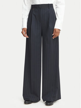 Tommy Hilfiger Tommy Hilfiger Auduma bikses WW0WW51898 Tumši zils Wide Leg