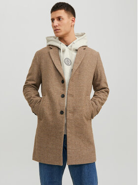 Jack&Jones Jack&Jones Vlnený kabát 12239008 Béžová Regular Fit