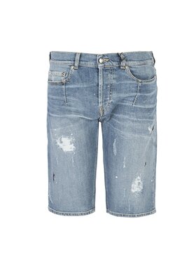Les Hommes Les Hommes Szorty UID481547P | Short Jeans Niebieski Regular Fit