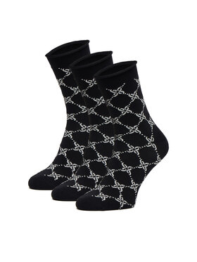 Nine West Nine West Skarpety długie CEO_BR_NW_Silver_01_Z_AW25 (3 PACK) Czarny