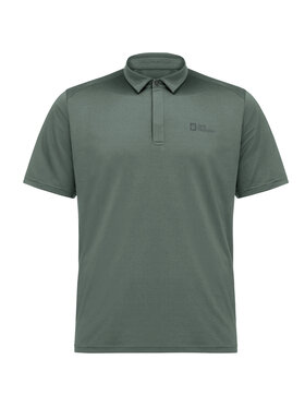 Jack Wolfskin Jack Wolfskin Polo Jack Wolfskin Delfami Polo Shirt Zielony Regular Fit