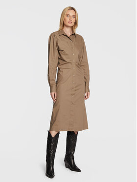 Remain Remain Haljina košulja Crispy Poplin RM1782 Bež Regular Fit