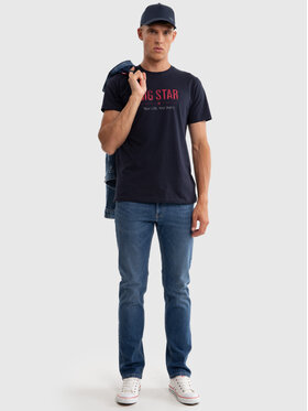BIG STAR BIG STAR T-Shirt BRUNO Granatowy Basic Fit
