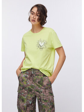 Liu Jo Liu Jo T-Shirt WA6163JS904P9267 Żółty Regular Fit