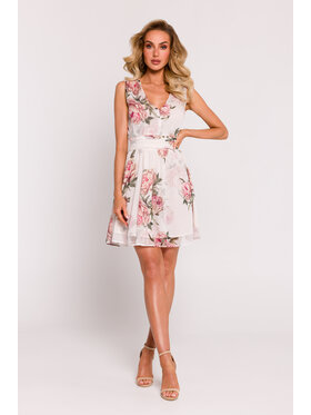 Made of Emotion Made of Emotion Koktejlové šaty M782 Bílá Generous Fit